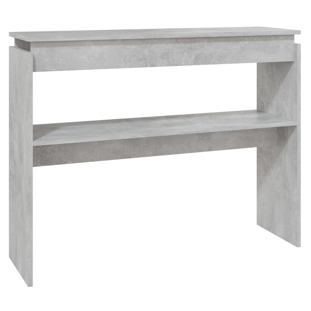 Konsolbord betongrå 102x30x80 cm træmateriale