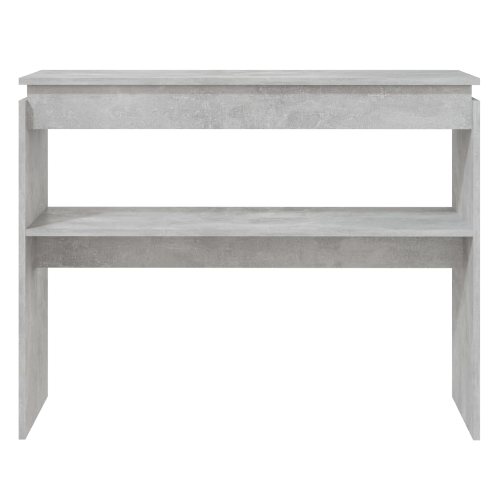 Konsolbord betongrå 102x30x80 cm træmateriale
