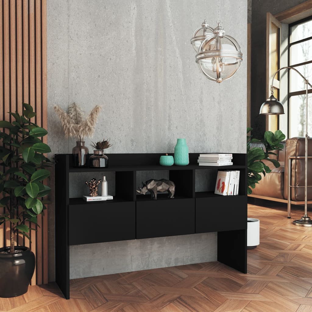 Skænk Sort 105x30x70 cm Træ Materiale