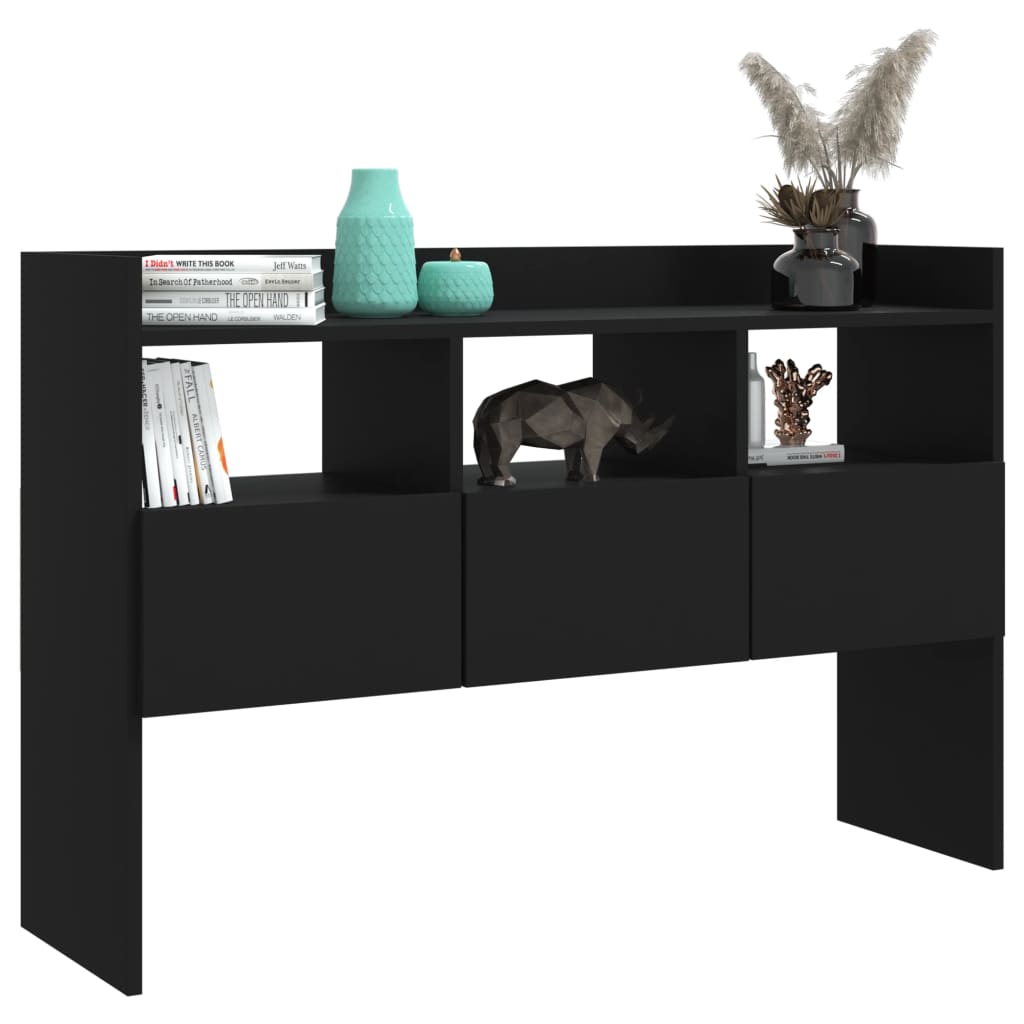 Skænk Sort 105x30x70 cm Træ Materiale