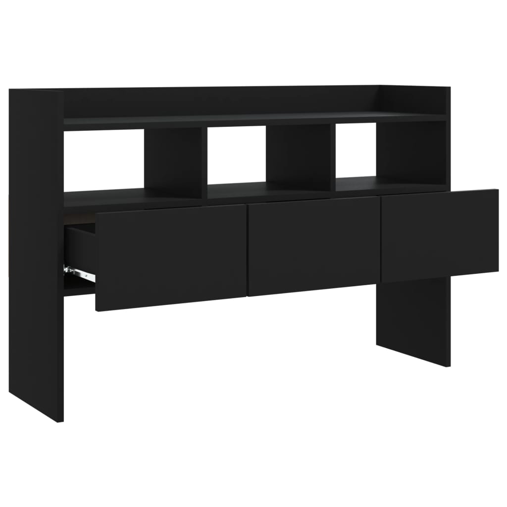 Skænk Sort 105x30x70 cm Træ Materiale