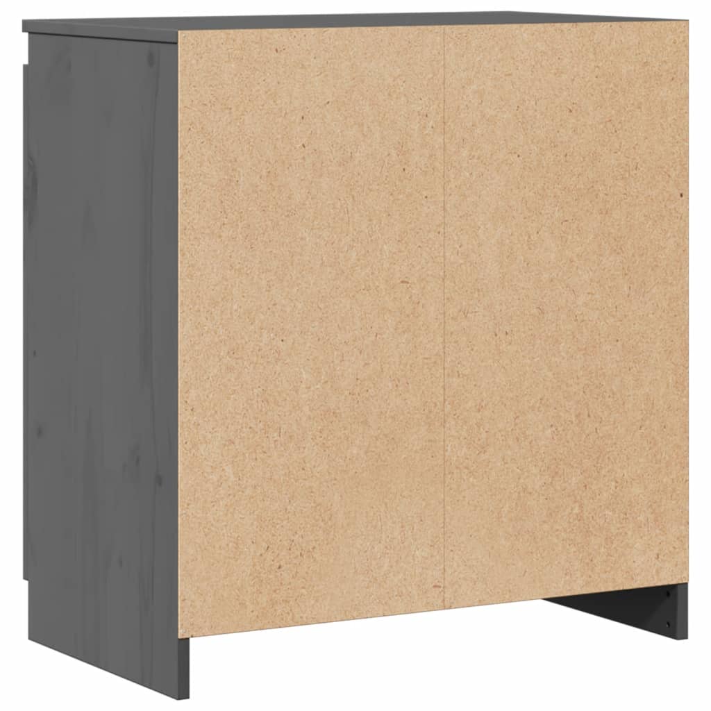 Sideskab Grå 60x36x65 cm Massiv Fyr