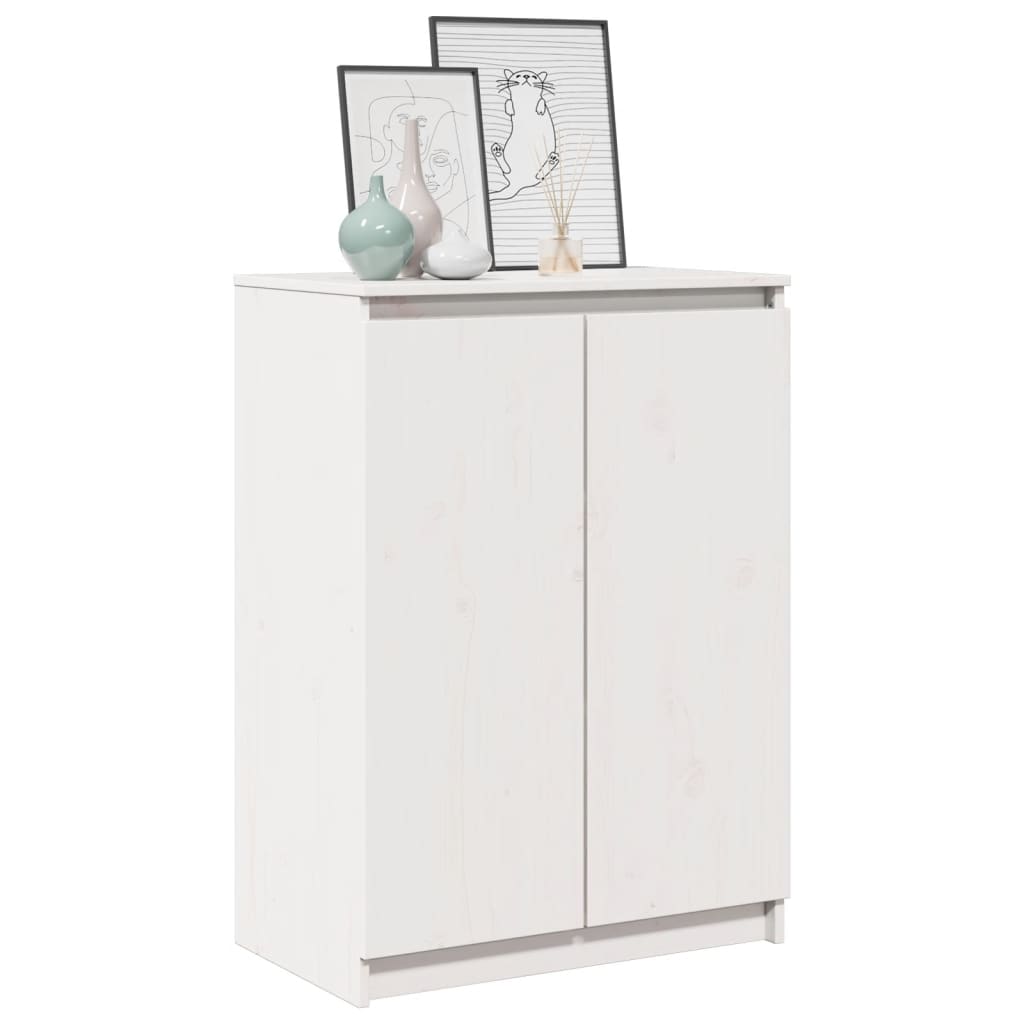 Sideboard Weiß 60x36x84 cm Massivholz Kiefer