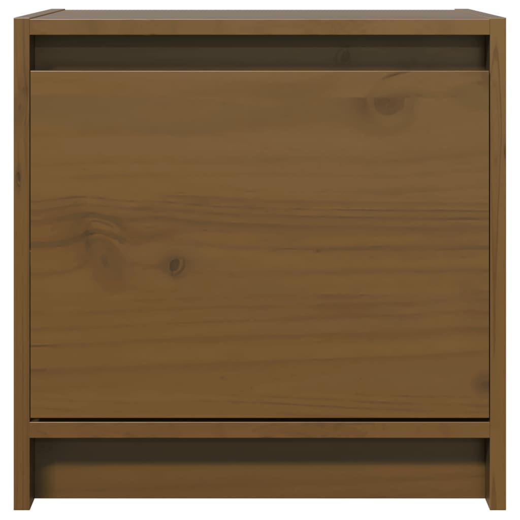 Sengeborde 2 stk Honningbrun 40x30,5x40 cm massiv fyrretræ