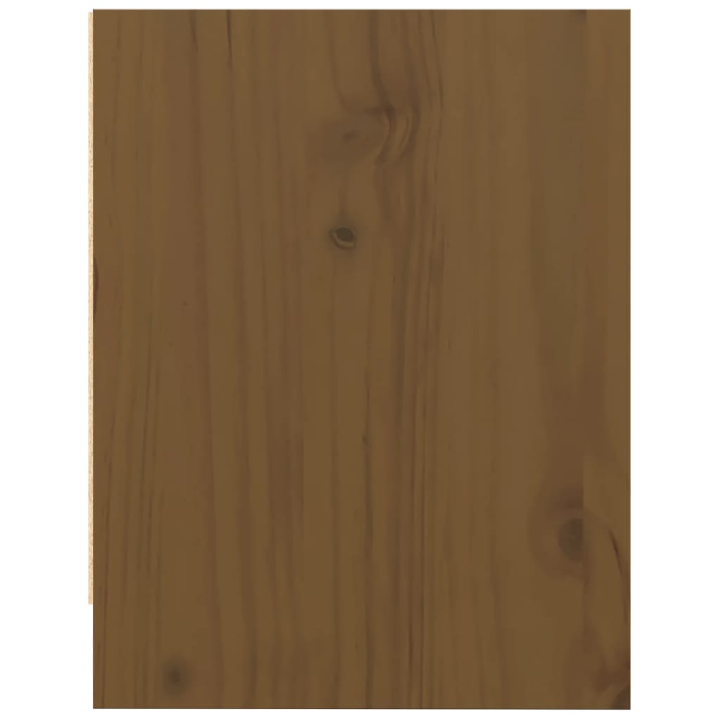 Sengeborde 2 stk Honningbrun 40x30,5x40 cm massiv fyrretræ