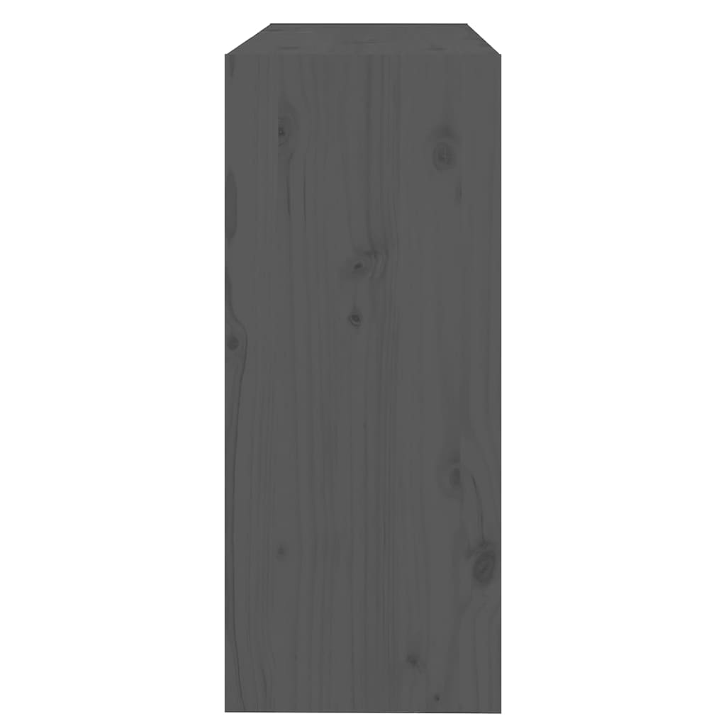 Bogreol/rumdeler Grå 80x30x71,5 cm Massiv Fyr