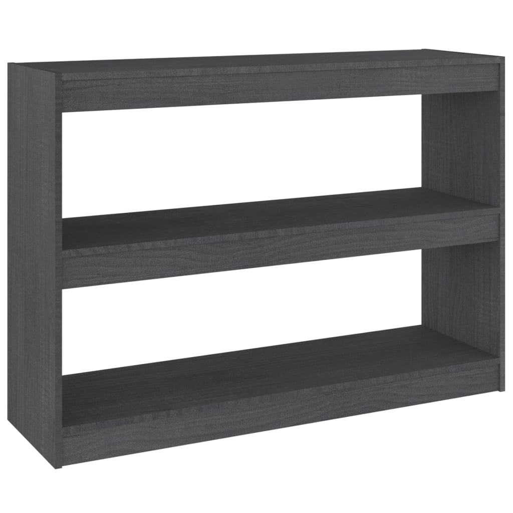 Reol Rumdeler Grå 100x30x71,5 cm Massiv Fyr