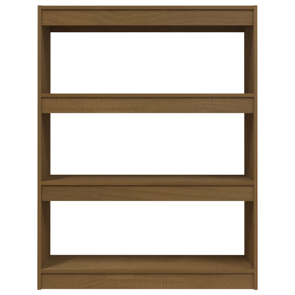 Bogreol/rumdeler Honningbrun 100x30x103 Massiv Fyr