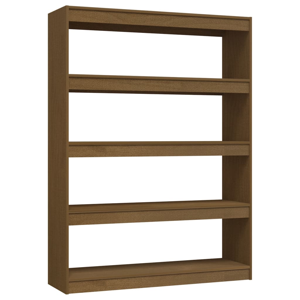 Bogreol/rumdeler 100x30x135,5 cm massiv fyrretræ