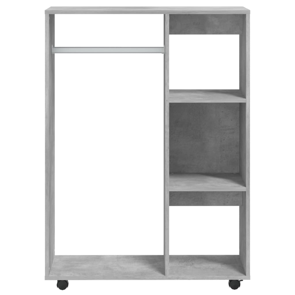 Garderobe Beton Grå 80x40x110 cm Træ Materiale