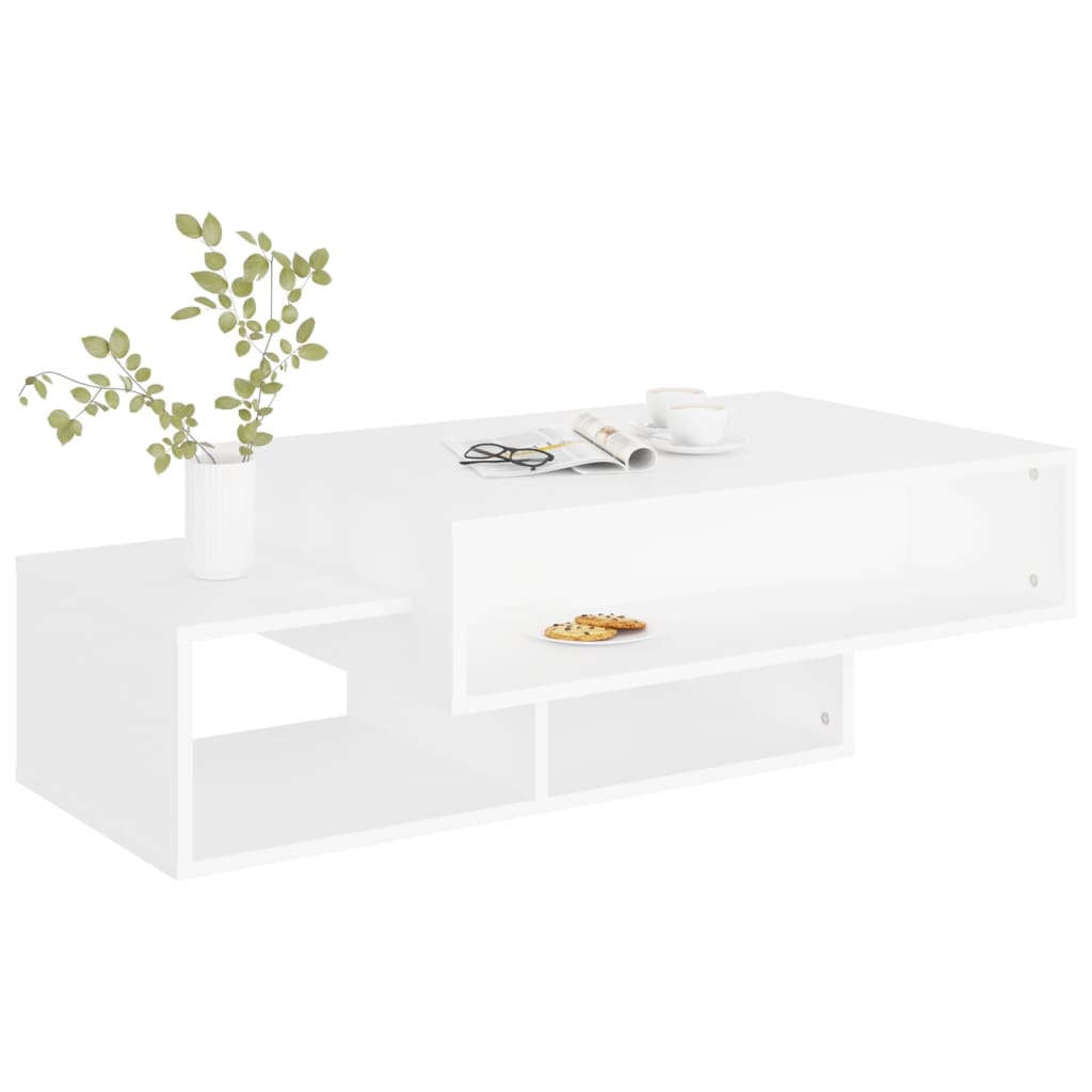 Sofabord Hvid 105x55x32 cm Træ Materiale