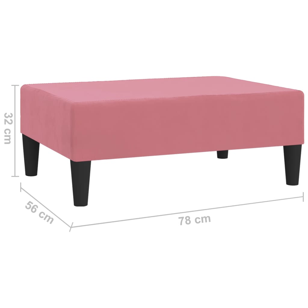 Fußhocker Rosa 78x56x32 cm Samt