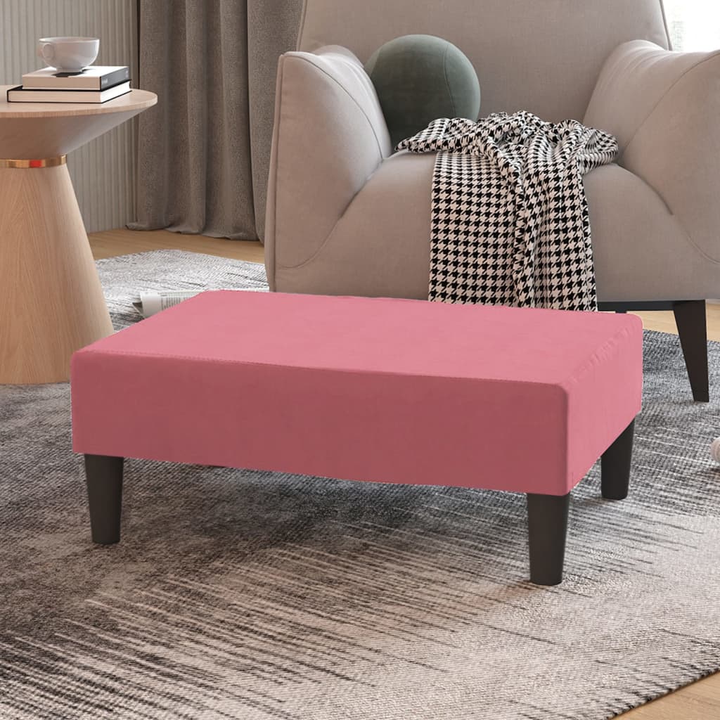 Fußhocker Rosa 78x56x32 cm Samt