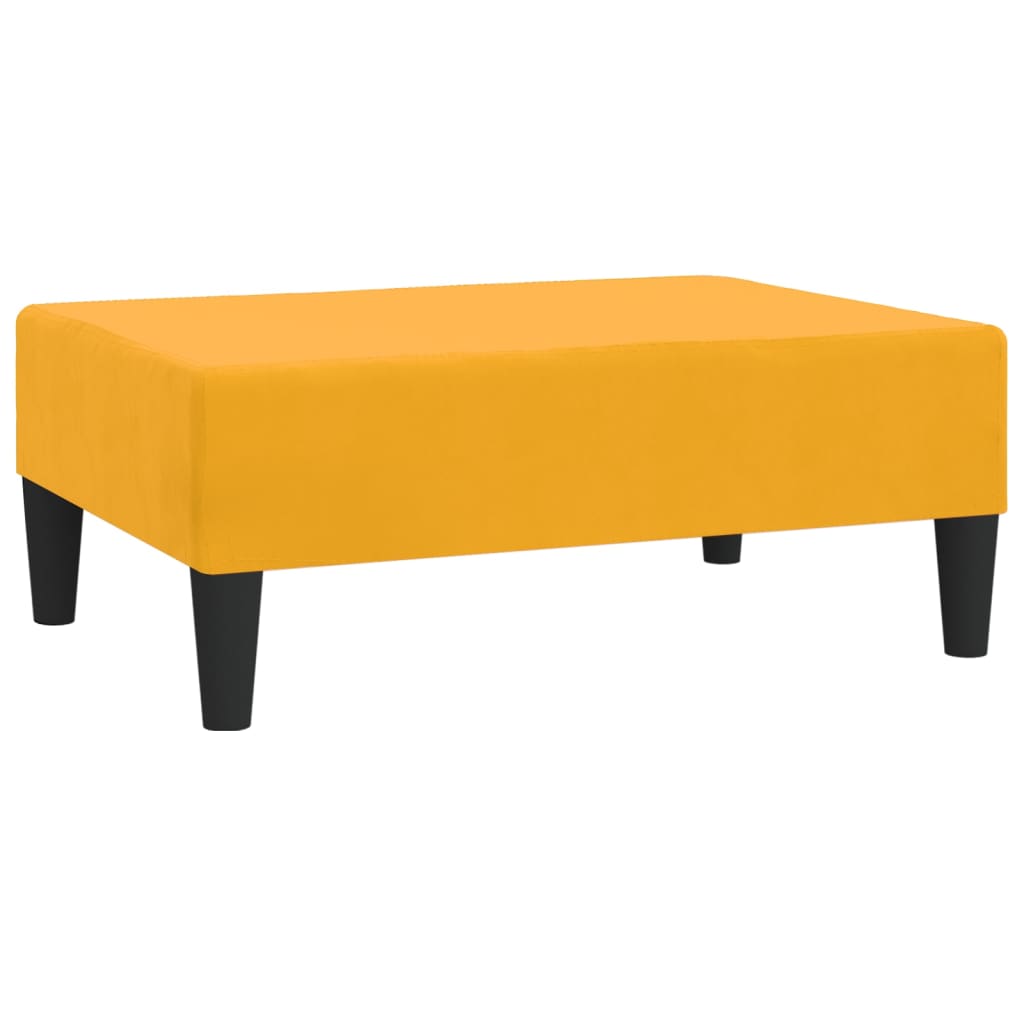 Fußhocker Gelb 78x56x32 cm Samt