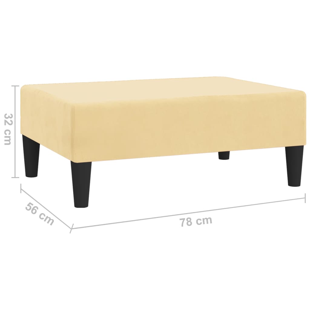 Fußhocker Creme 78x56x32 cm Samt