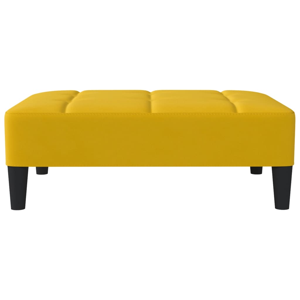 Fußhocker Gelb 78x56x32 cm Samt