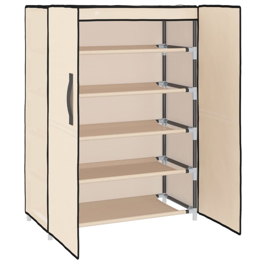 Skoskab Creme 60x28x90 cm Stof