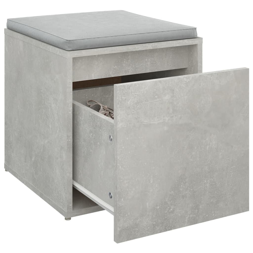 Skuffekasse Beton Grå 40,5x40x40 cm Træmateriale