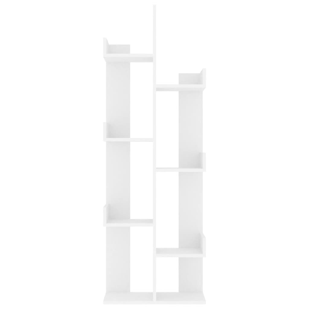 Bogreol Hvid 48x25,5x140 cm Træmateriale