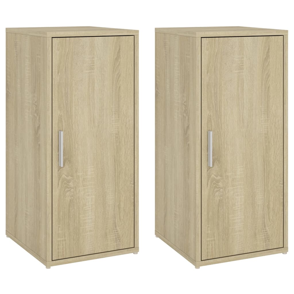 Skoskabe 2 stk Sonoma eg 32x35x70 cm træmateriale