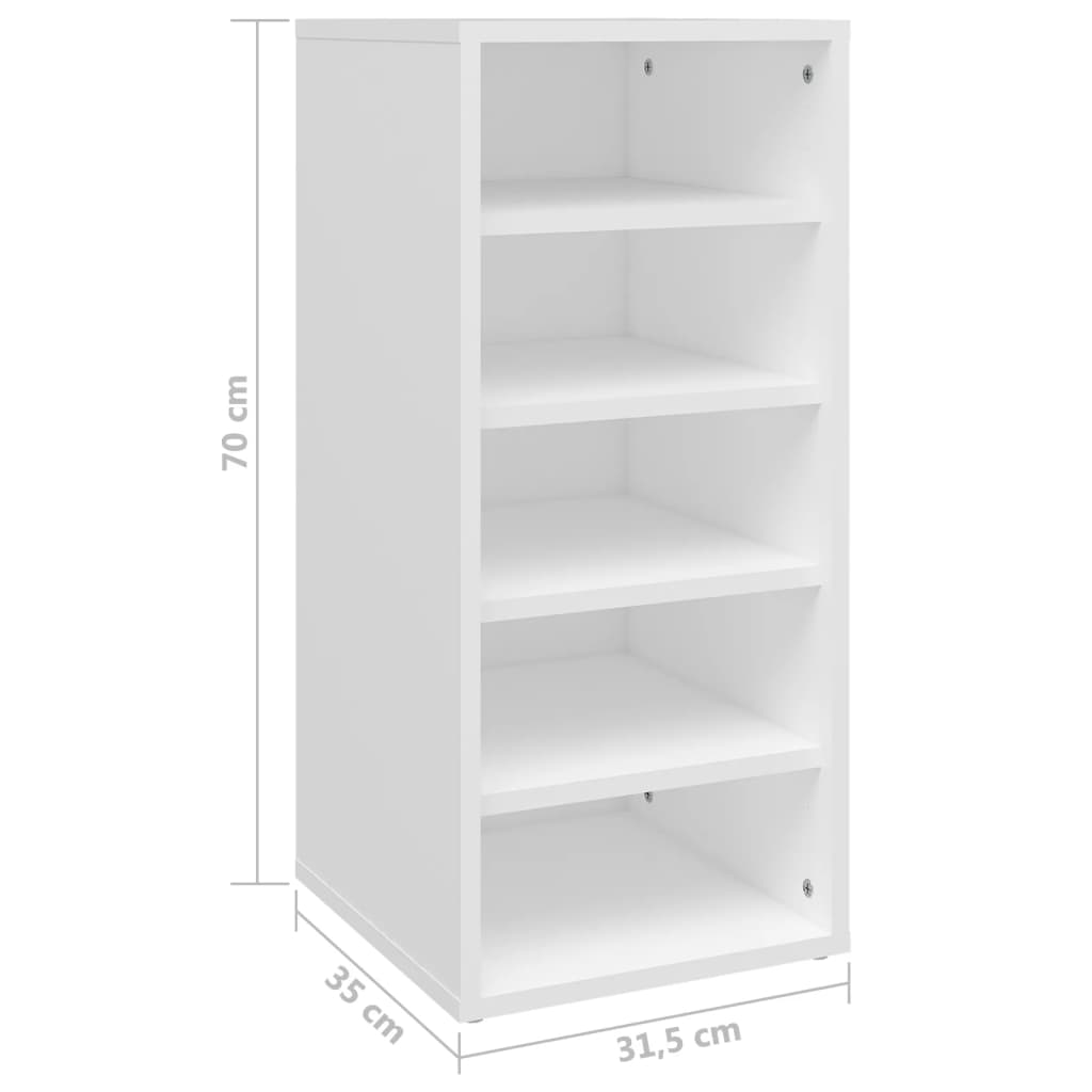 Schuhschrank Weiß 31,5x35x70 cm Holzwerkstoff