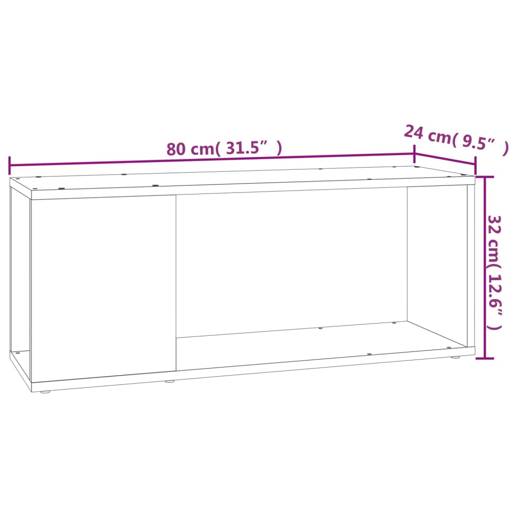 TV-Schrank Sonoma-Eiche 80x24x32 cm Holzwerkstoff