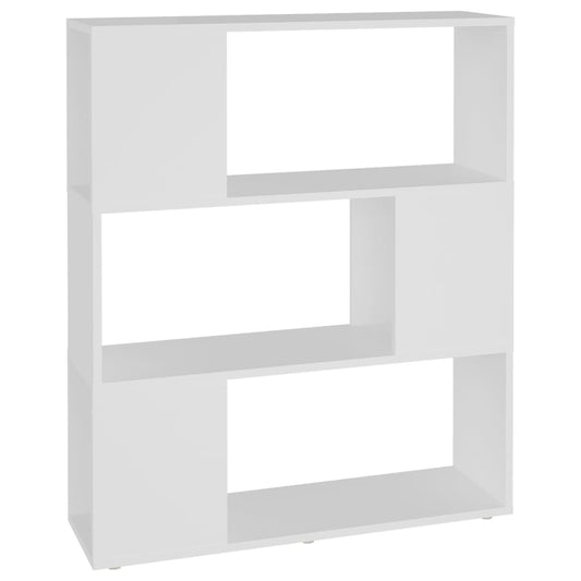 Bücherregal Raumteiler Weiß 80x24x94 cm Holzwerkstoff