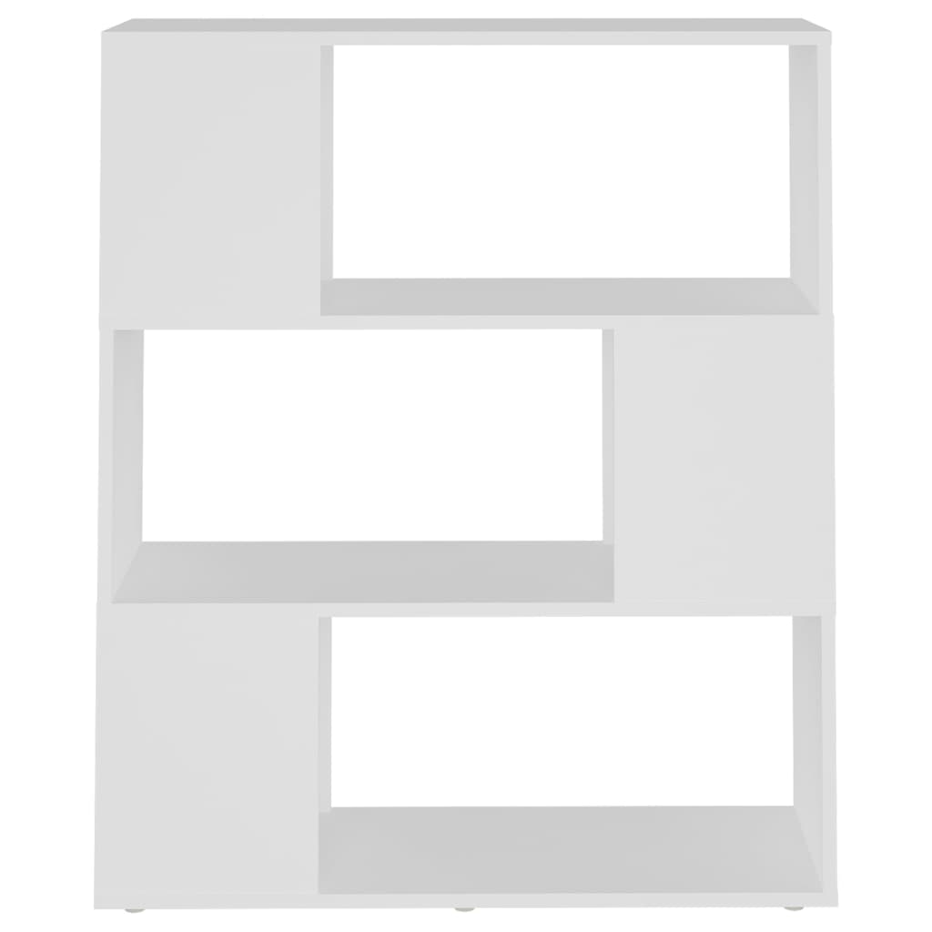 Bücherregal Raumteiler Weiß 80x24x94 cm Holzwerkstoff