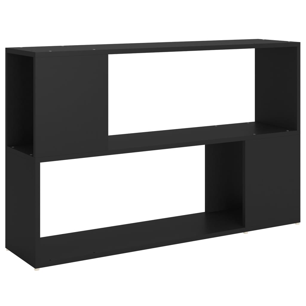Bogreol Sort 100x24x63 cm Træmateriale