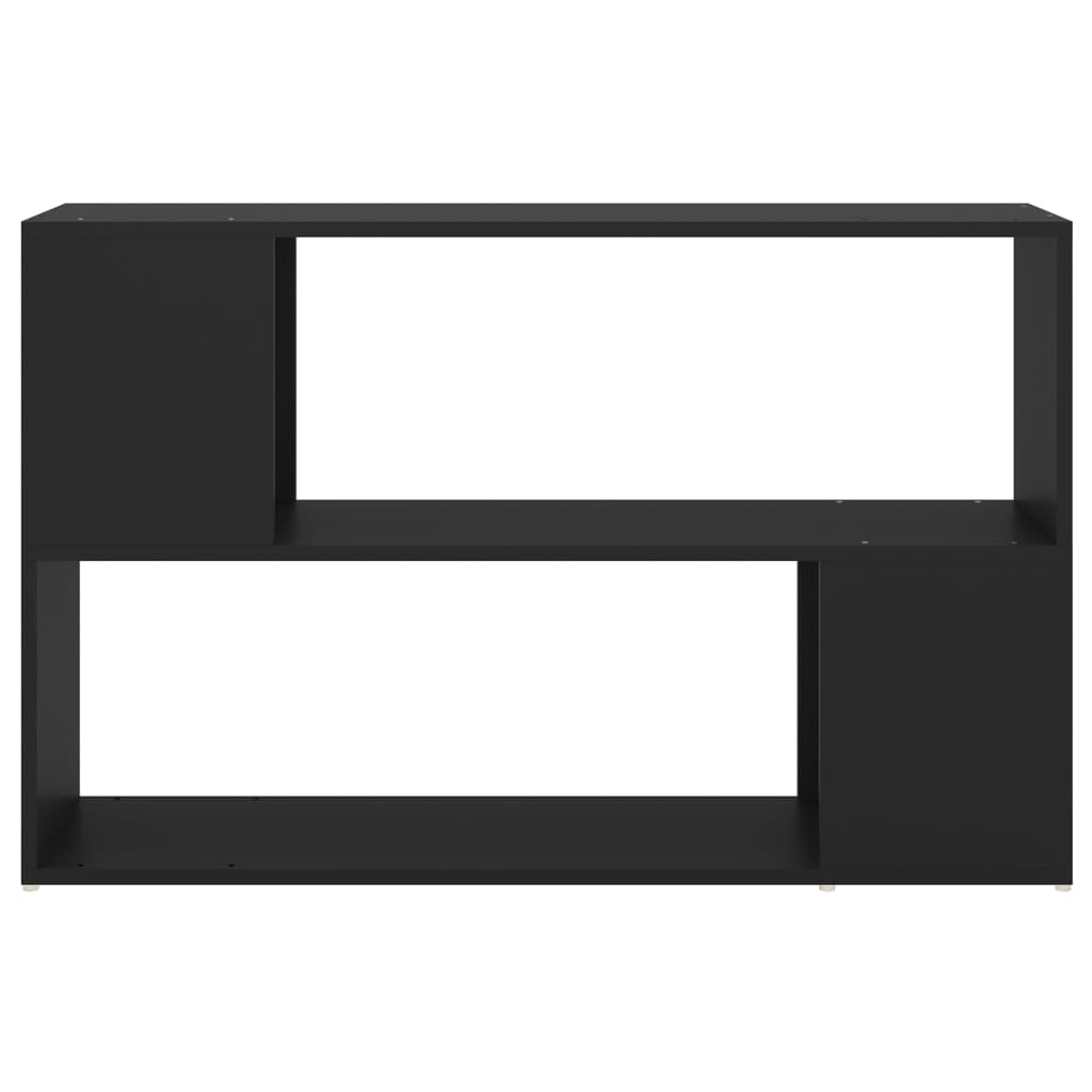 Bogreol Sort 100x24x63 cm Træmateriale