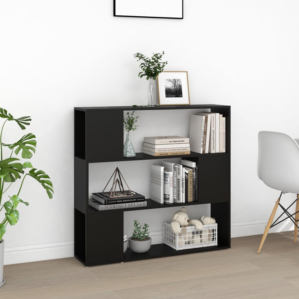 Reol Rumdeler Sort 100x24x94 cm