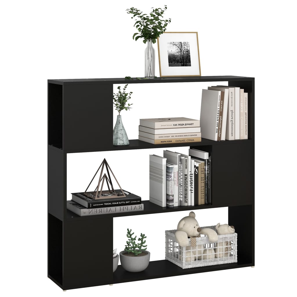 Reol Rumdeler Sort 100x24x94 cm
