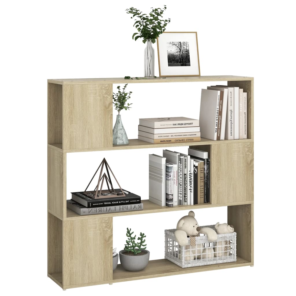 Reol Rumdeler Sonoma Eg 100x24x94 cm