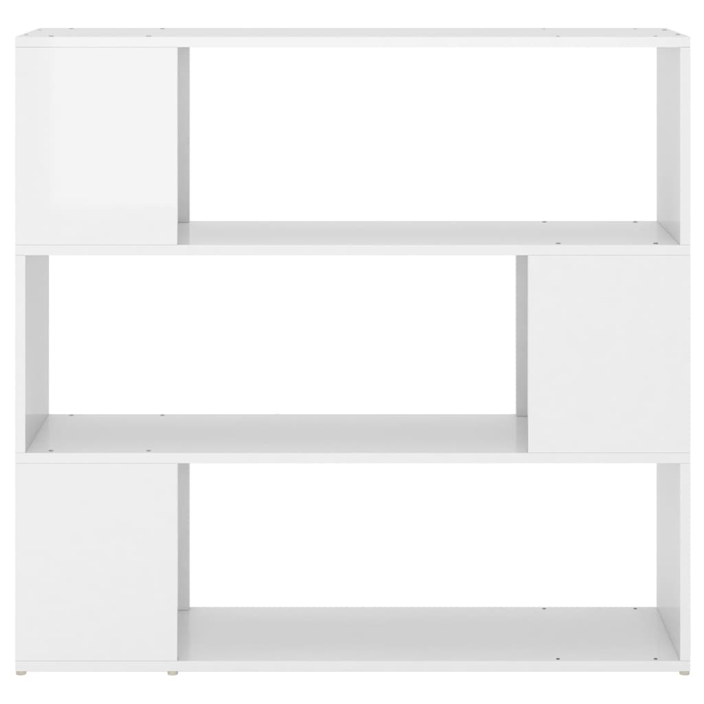 Reol Rumdeler Højglans Hvid 100x24x94 cm