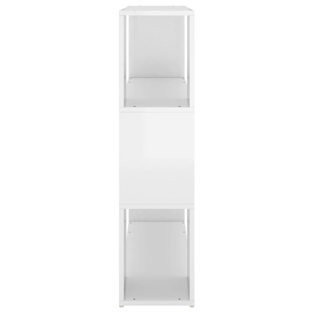 Reol Rumdeler Højglans Hvid 100x24x94 cm