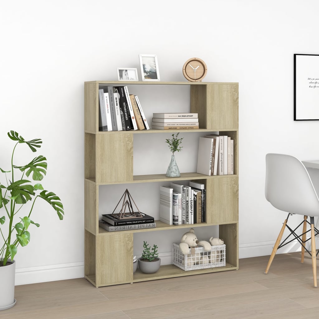 Reol Rumdeler Sonoma Eg 100x24x124 cm