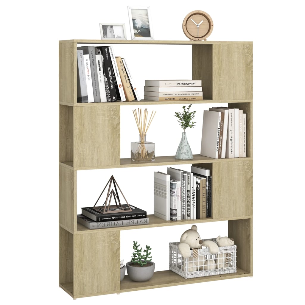 Reol Rumdeler Sonoma Eg 100x24x124 cm
