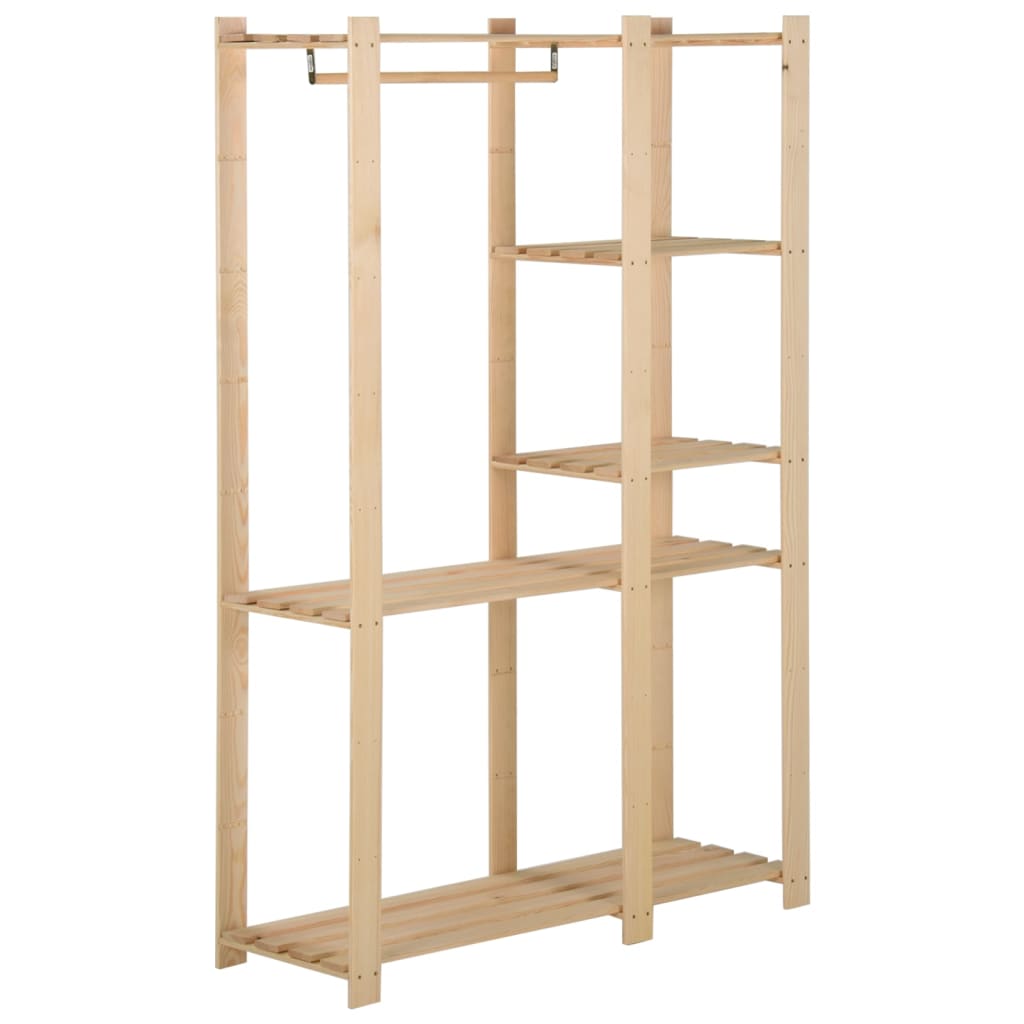 Tøjstativ 110x38x170 cm massiv fyrretræ