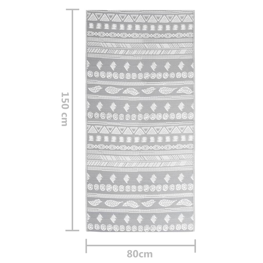 Outdoor-Teppich ARAKIL Grau 80x150 cm PP