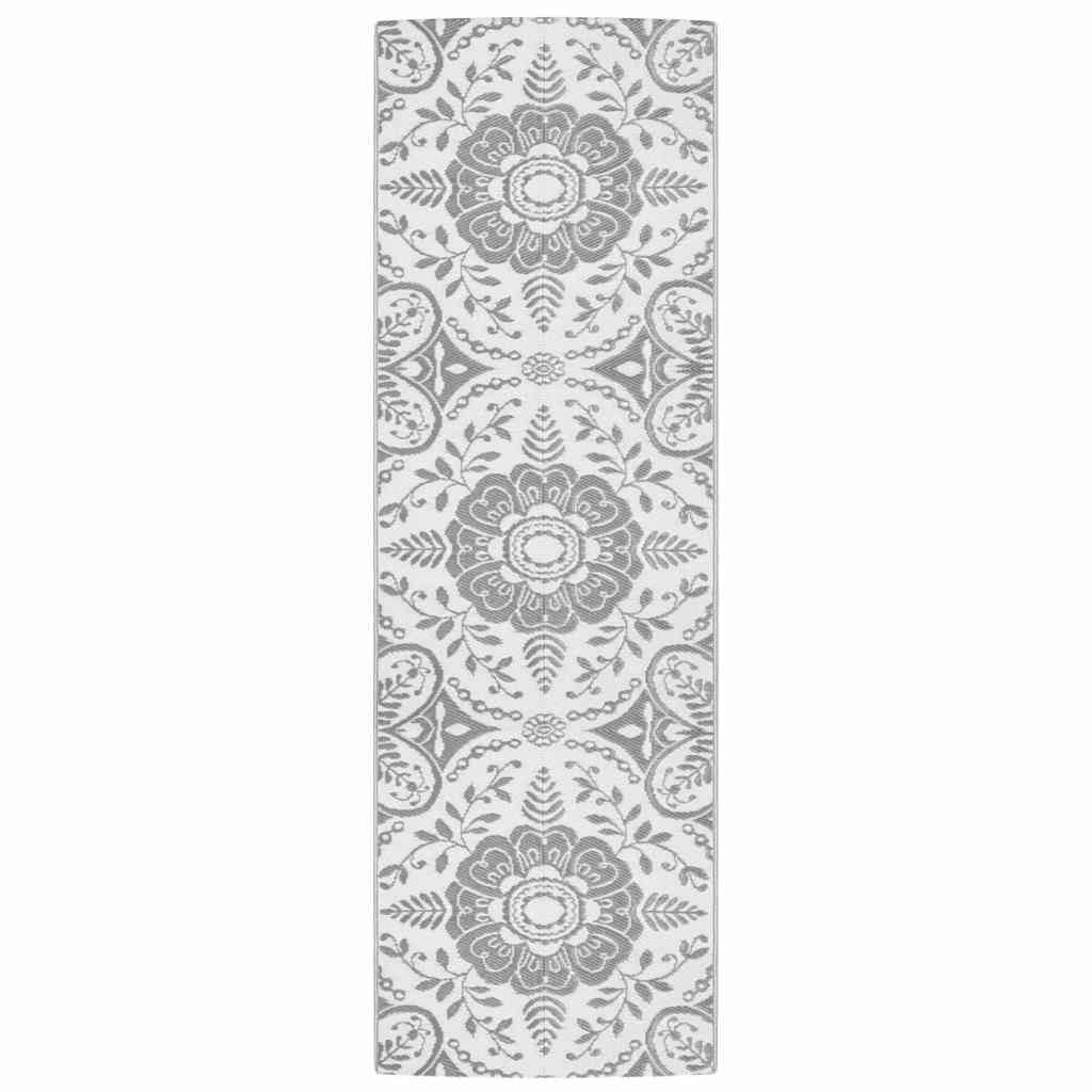 Outdoor-Teppich ARAKIL Hellgrau 80x250 cm PP