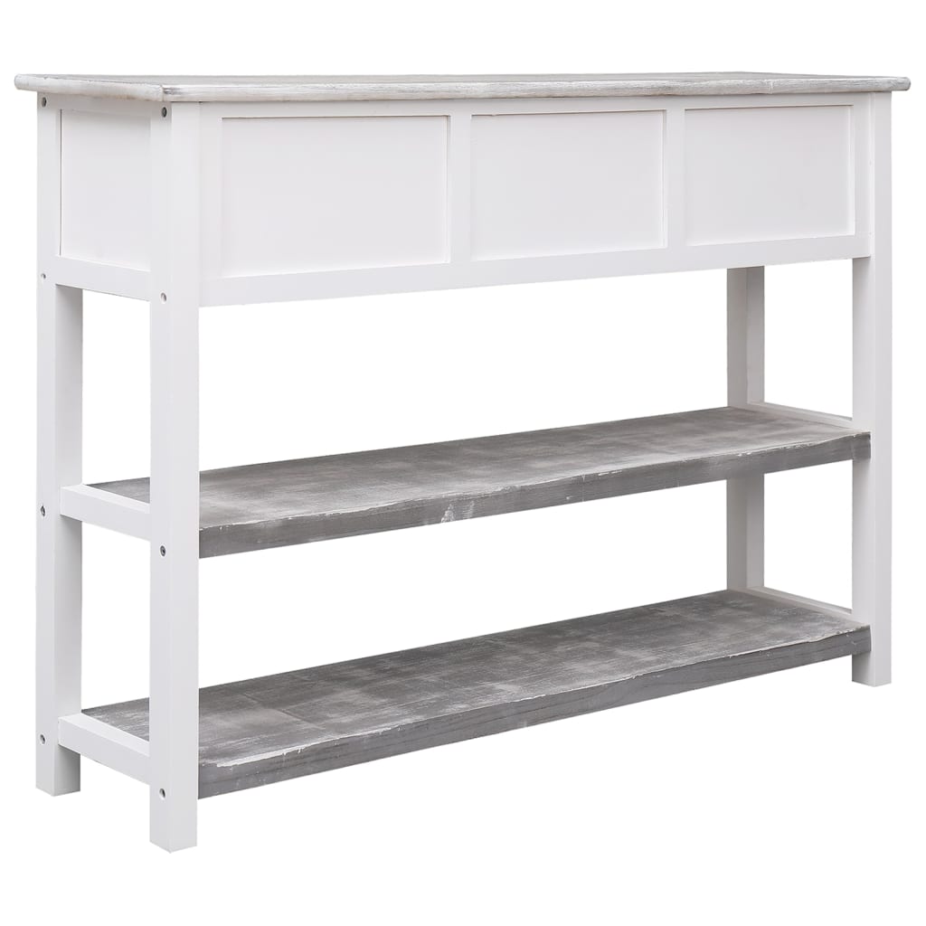 Skænk Antik Grå 108x30x76 cm Massivt Paulownia Træ