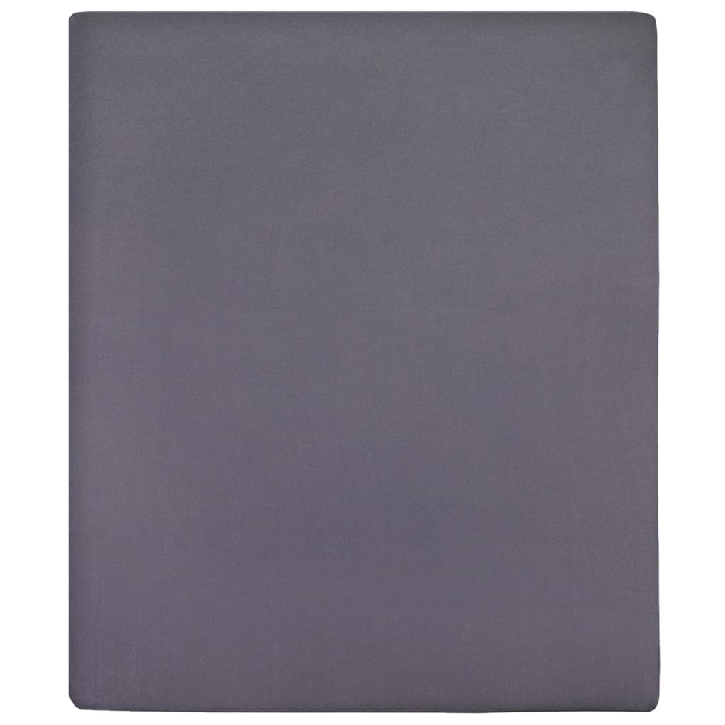 Fitted Sheet Jersey antracit 140x200 cm Bomuld