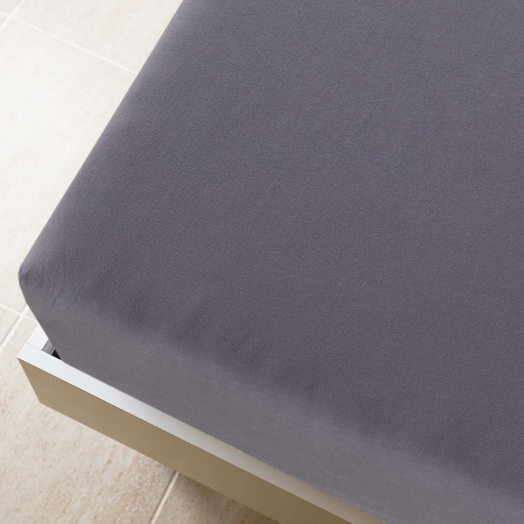 Fit Sheet 2 stk Jersey Antracit 160x200 cm Bomuld