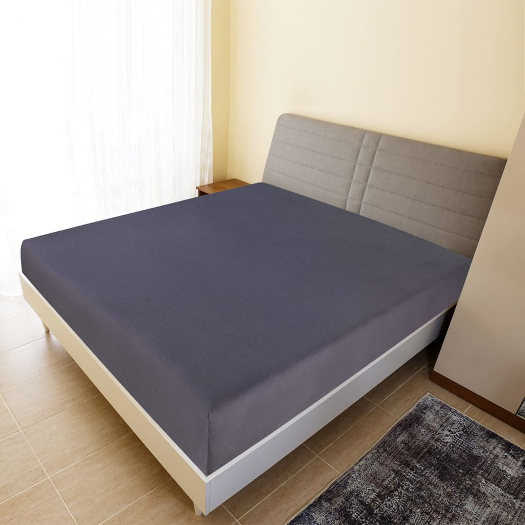 Fit Sheet 2 stk Jersey Antracit 160x200 cm Bomuld