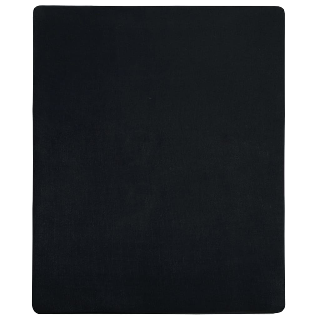 Fitted Sheet Jersey Sort 140x200 cm Bomuld