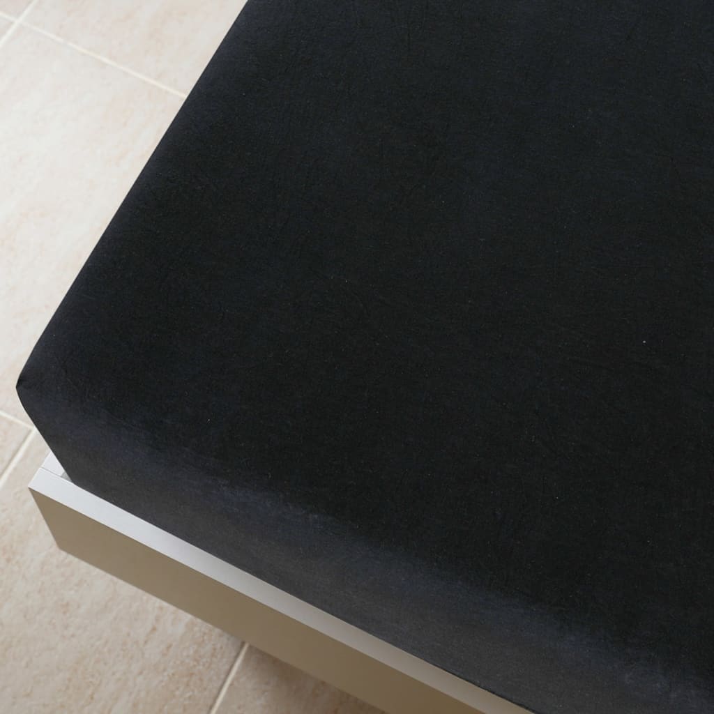 Fitted Sheet Jersey Sort 140x200 cm Bomuld