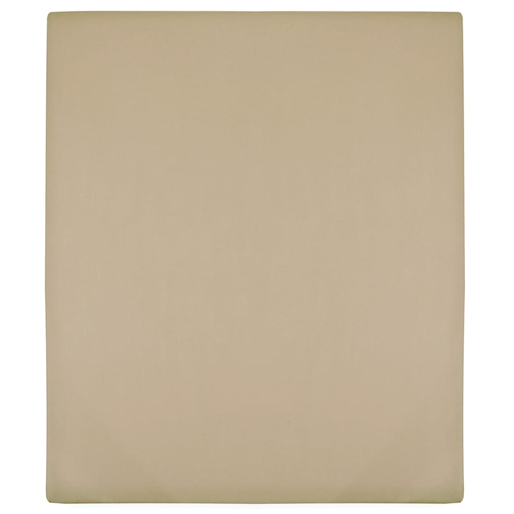 Fitted Sheet 2 stk Jersey Taupe 100x200 cm Bomuld