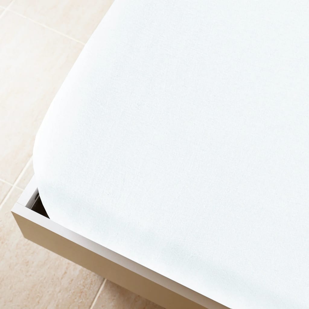 Fitted Sheet Jersey Hvid 140x200 cm Bomuld