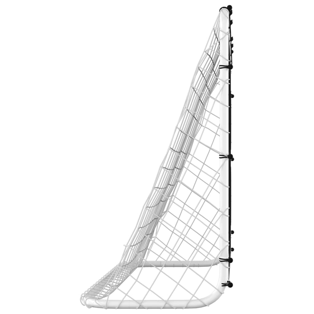 Fodboldmål med målvæg stål 184x61x122 cm