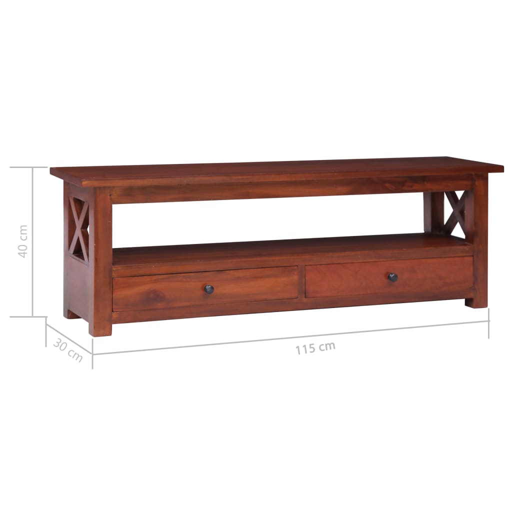 TV-skab Brun 115x30x40 cm Massiv mahogni